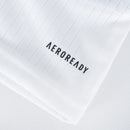 camisa de futebol masculina branca de edição especial do 125º aniversário da seleção da Alemanha, com gola e punhos pretos e brasão de aniversário exclusivo.