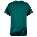 costas da camisa de goleiro verde da seleção da Alemanha, temporada 2026-2027, com escudo bordado e logo Adidas branco.