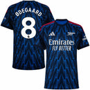 Camisa Arsenal Away 2025-2026 - Ødegaard 8 Torcedor Adidas Masculina - Azul
